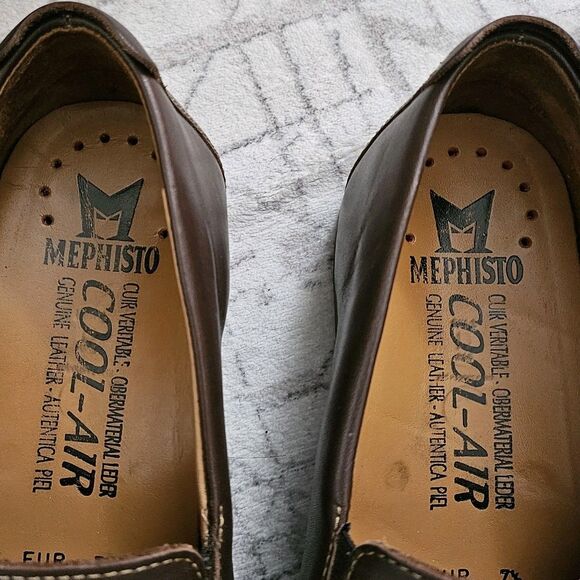 Mephisto Edlef Loafers Mens Size 8 Dark Brown Leather Slip On Leather Cool Air main image 6